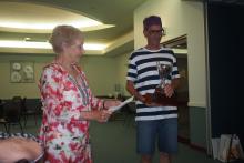 Helen McQuie trophy winner.  Tim Baker.
