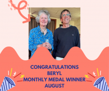 Monthly Medal winner for August