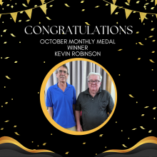 Monthly Medal winner for October